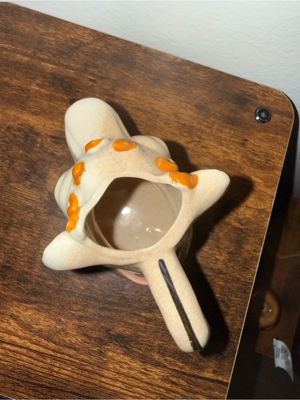 Whimsical Ceramic Cow Head creamer in Cream, Pink and Blue
